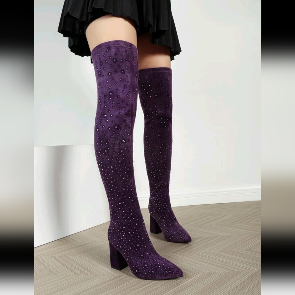 Rhinestone Sock Boots